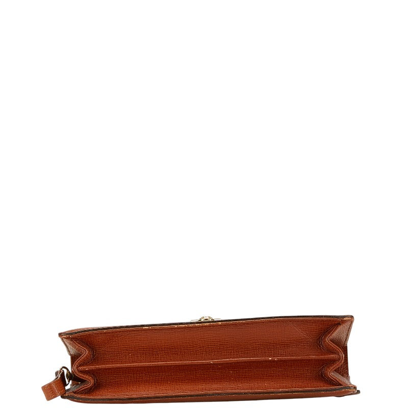 Burberry Nova Check Leather Clutch Bag
