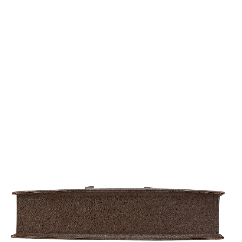 Burberry Logo Plate Leather Briefcase