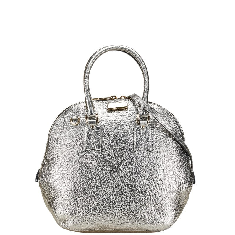 Burberry Logo Plate Leather 2way Bag