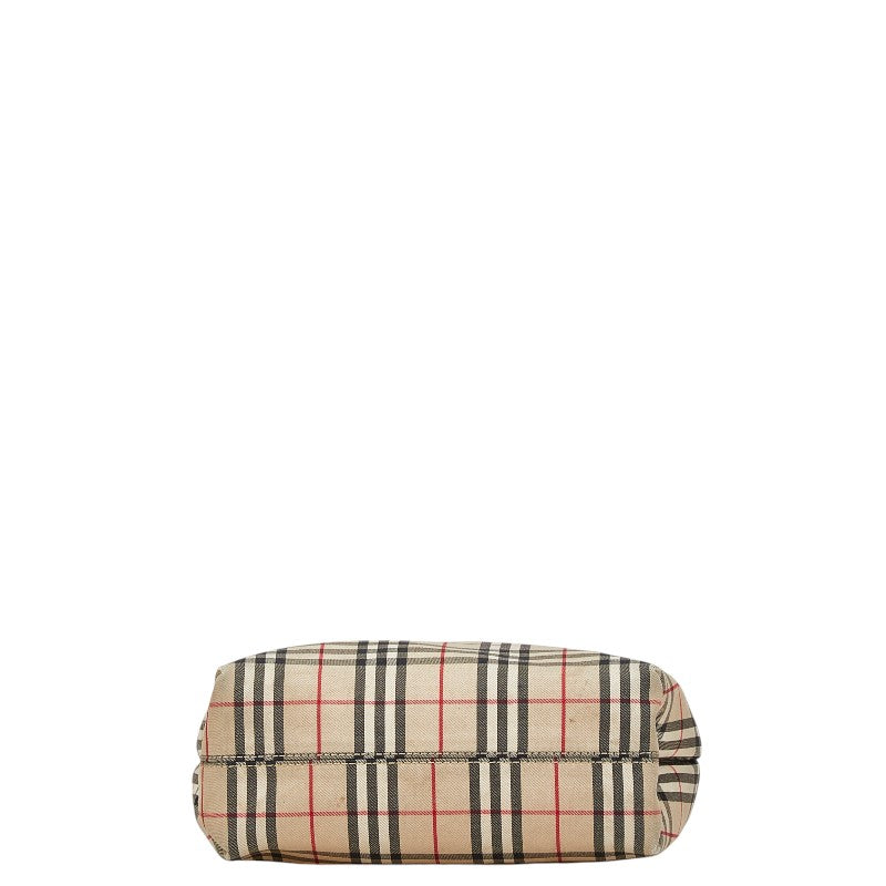 Burberry Nova Check Canvas Leather Handbag