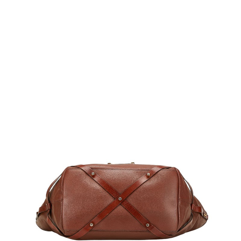 Burberry Nova Check Leather Tote Bag