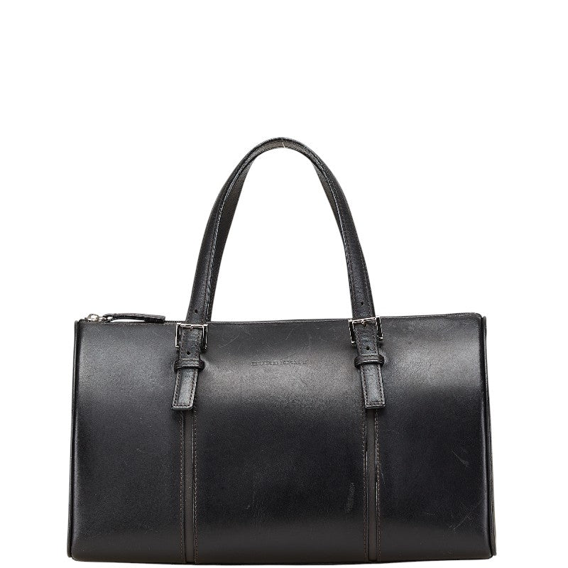 Burberry Nova Check Leather Boston Bag