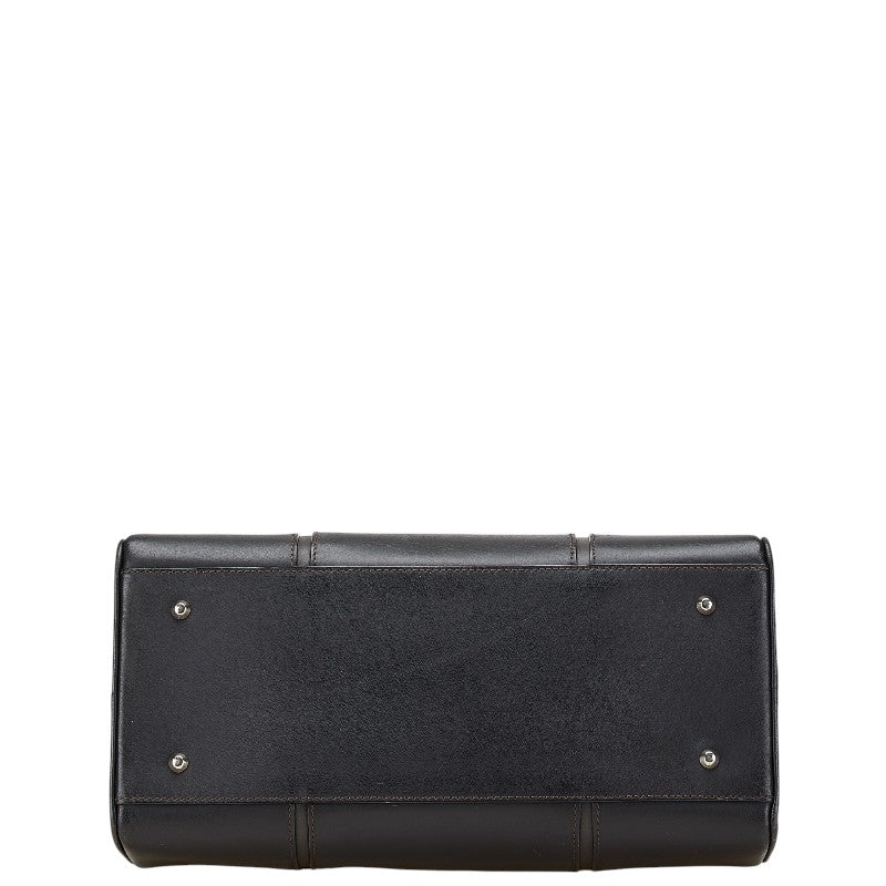 Burberry Nova Check Leather Boston Bag