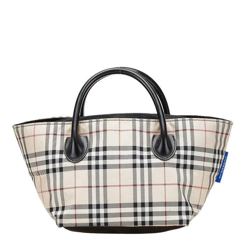 Burberry Nova Check Nylon Leather Handbag