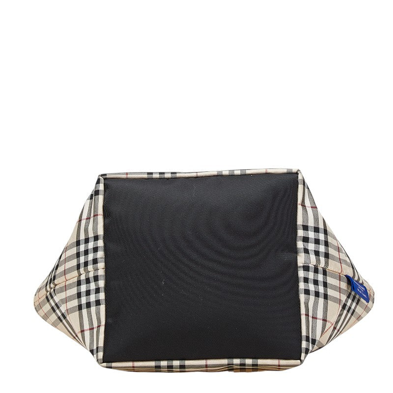 Burberry Nova Check Nylon Leather Handbag