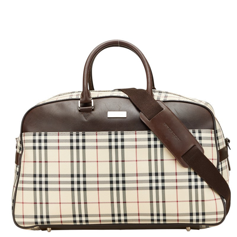 Burberry Nova Check Canvas Leather 2way Bag