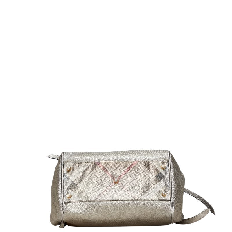 Burberry Check PVC Leather 2way Bag