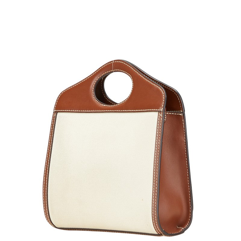 Burberry Mini Two-tone Pocket Bag Cotton Canvas Leather 2way bag
