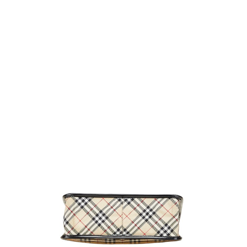 Burberry Nova Check Nylon Leather Tote Bag