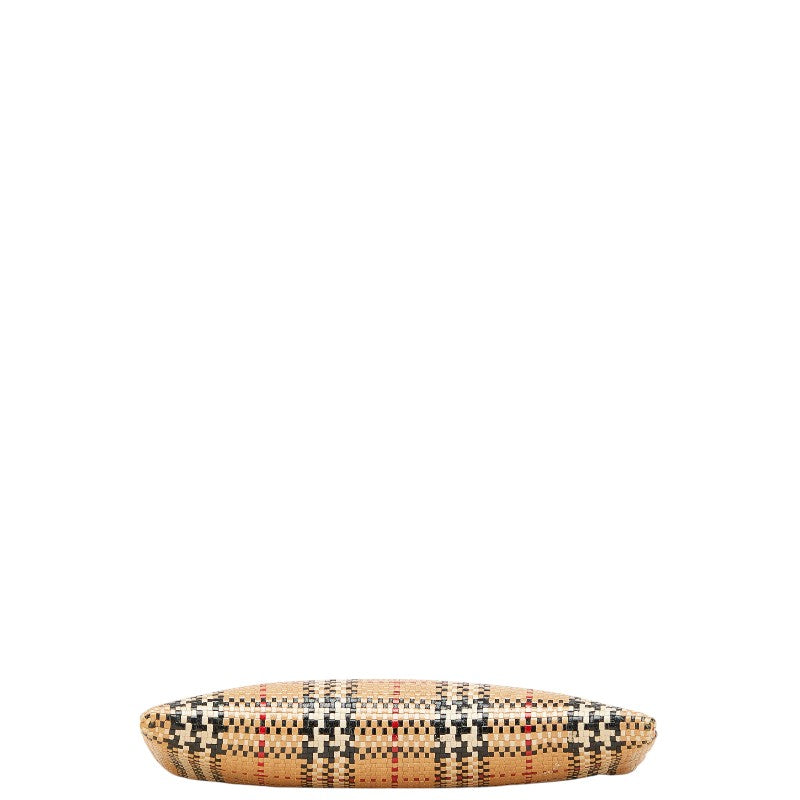 Burberry Nova Check Woven Leather Handbag