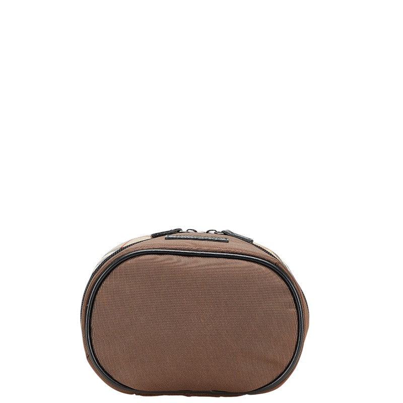 Burberry Nova Check Canvas Leather Vanity Bag
