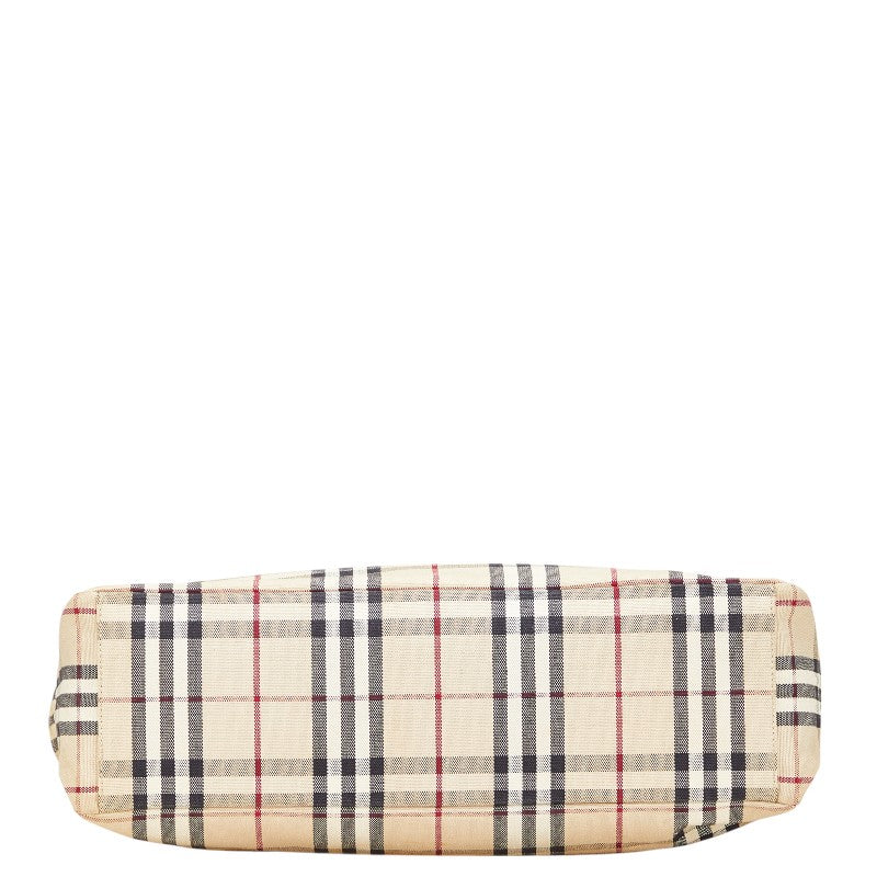 Burberry Nova Check Canvas Leather Tote Bag