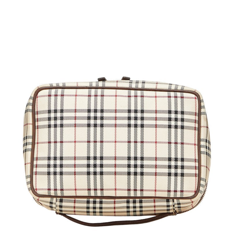 Burberry Nova Check Canvas Leather Handbag Pouch