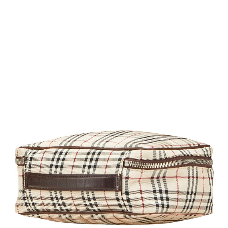 Burberry Nova Check Canvas Leather Handbag Pouch