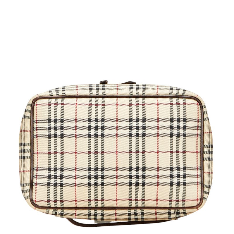Burberry Nova Check Canvas Leather Handbag Pouch