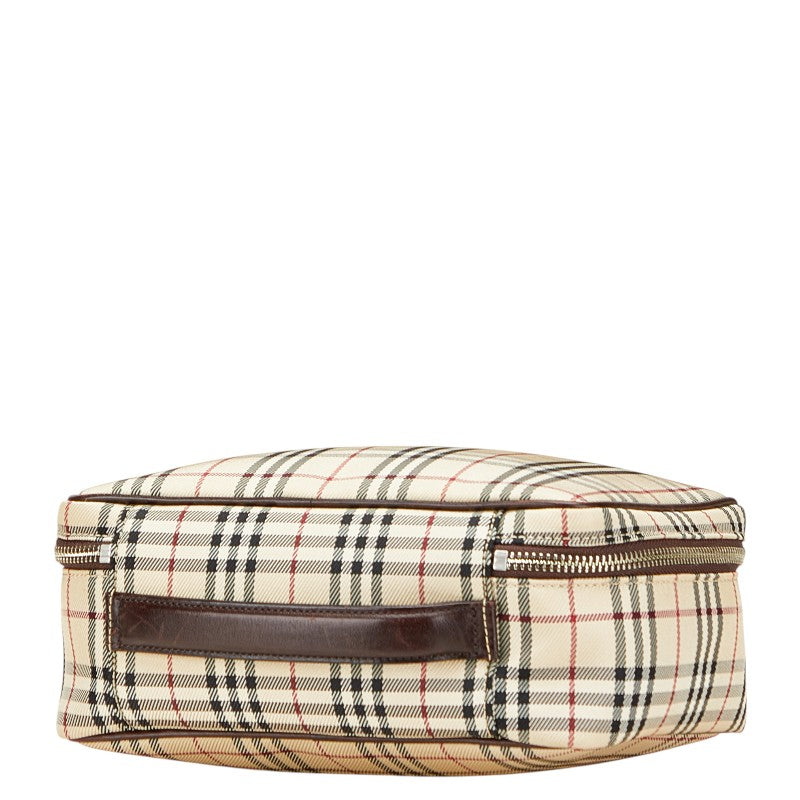 Burberry Nova Check Canvas Leather Handbag Pouch