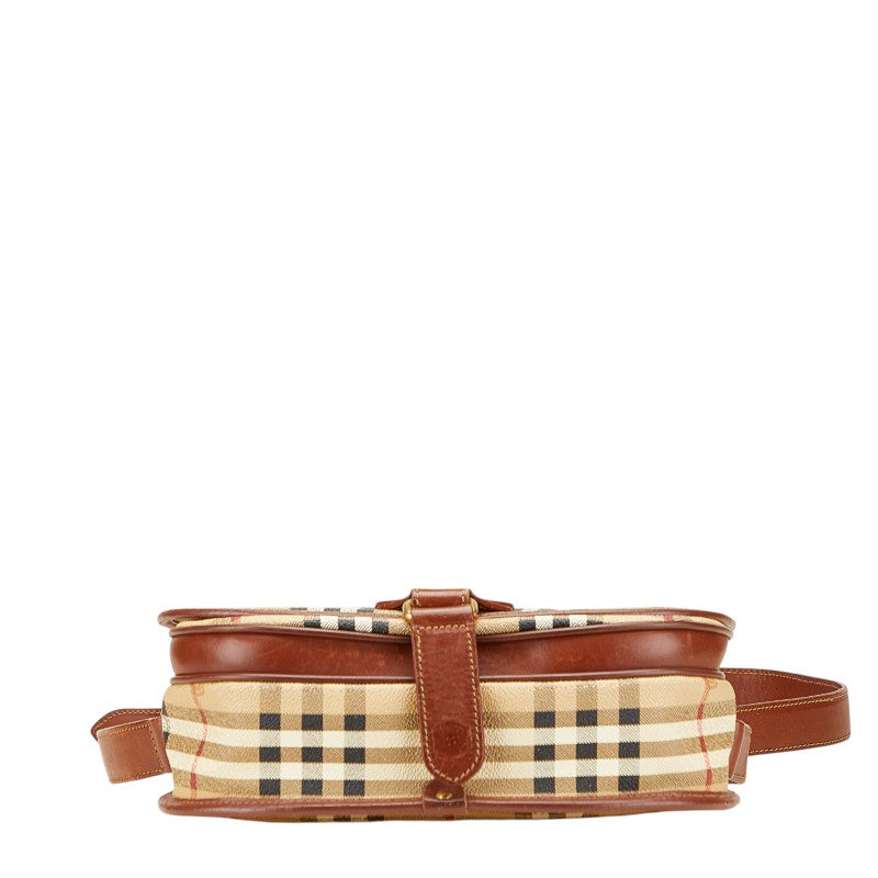 Burberry Nova Check Shadow Horse PVC Leather Shoulder Bag