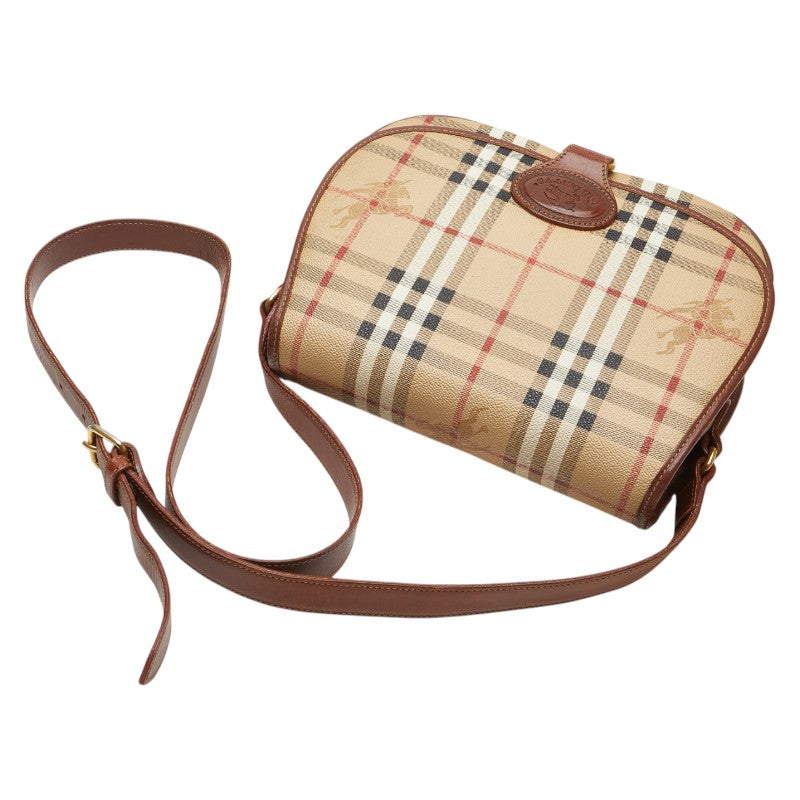 Burberry Nova Check Shadow Horse PVC Leather Shoulder Bag