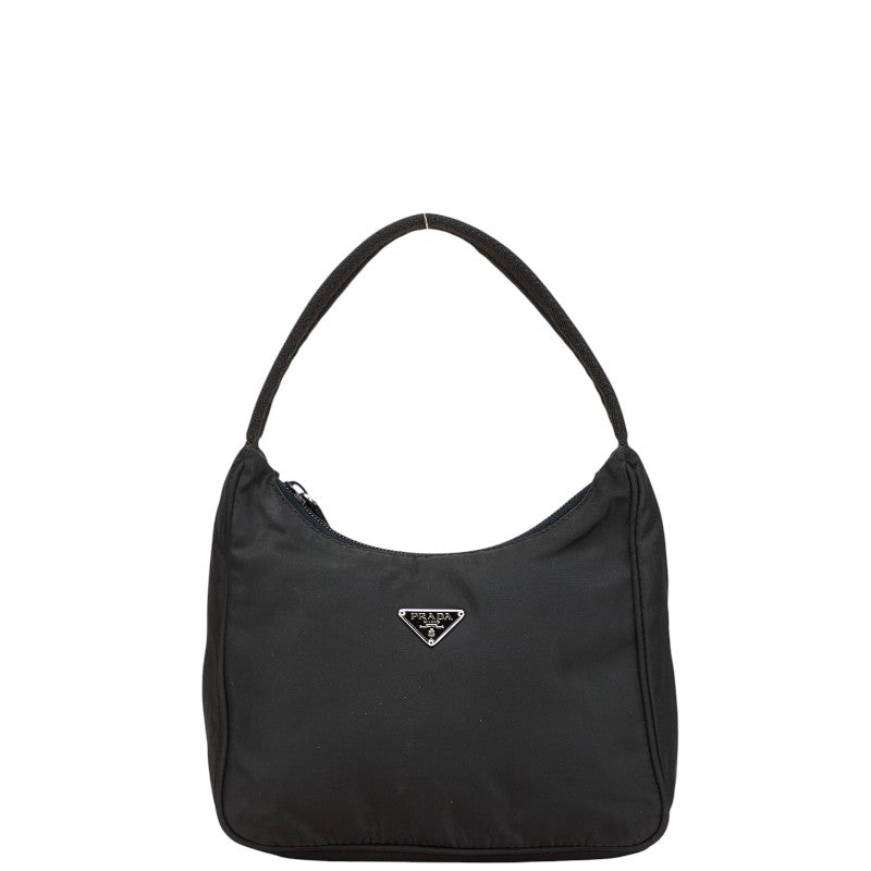 Prada Triangle Logo Plate Nylon Handbag