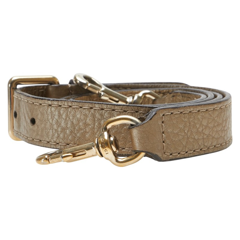Gucci Official Name Leather Shoulder Strap