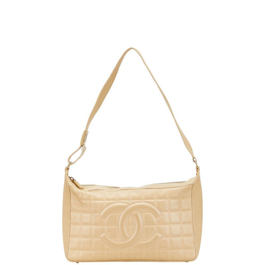 Chanel Coco Choco Bar Calfskin Shoulder Bag
