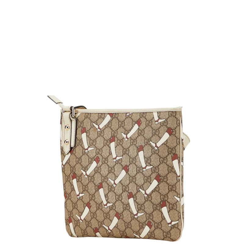 Gucci GG Supreme Boots Pattern PVC Shoulder Bag