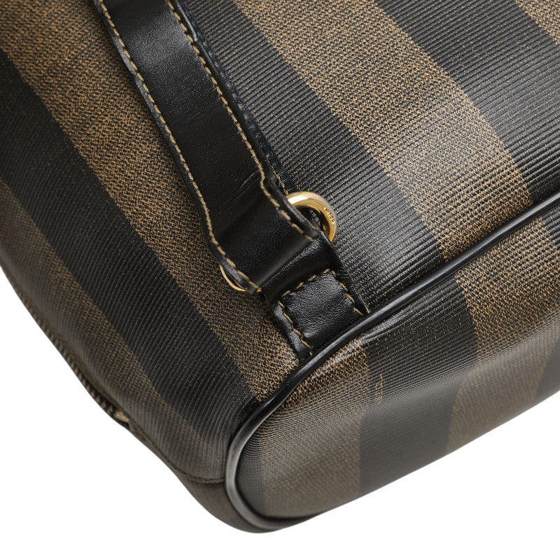 Fendi Mini Croissant Zucca Canvas Leather Handbag