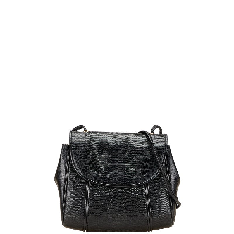Saint Laurent Lizard Embossed Leather Shoulder Bag