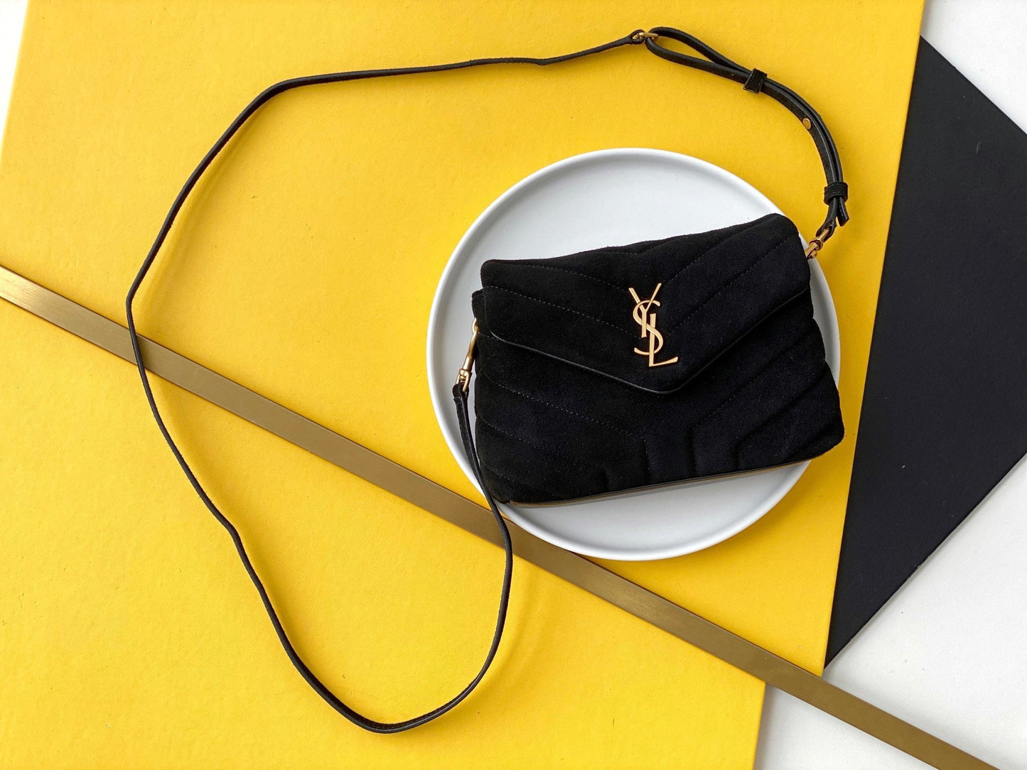 Yves Saint Laurent Loulou Toy Strap Bag With Gold Hardware