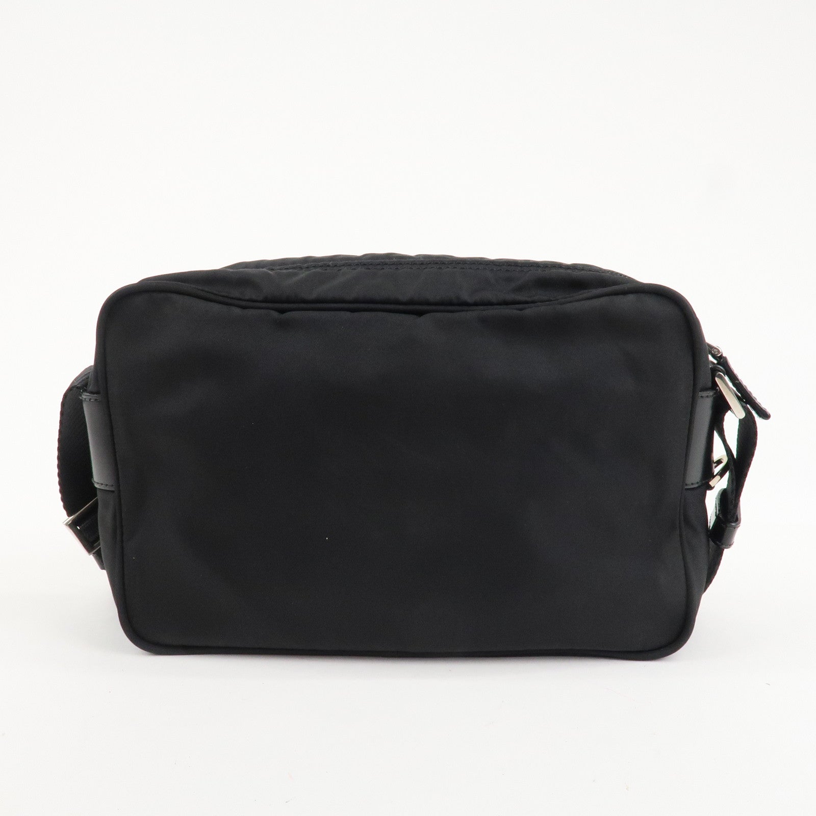 PPRADA Triangle Logo Nylon Leather Shoulder Bag NERO Black BT0166