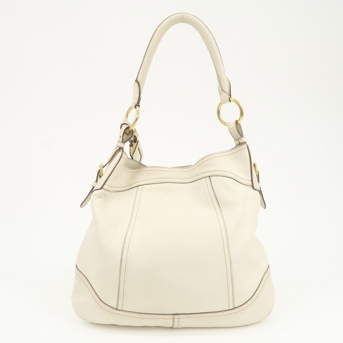 PRADA Logo Shoulder Bag Hand Bag Ivory