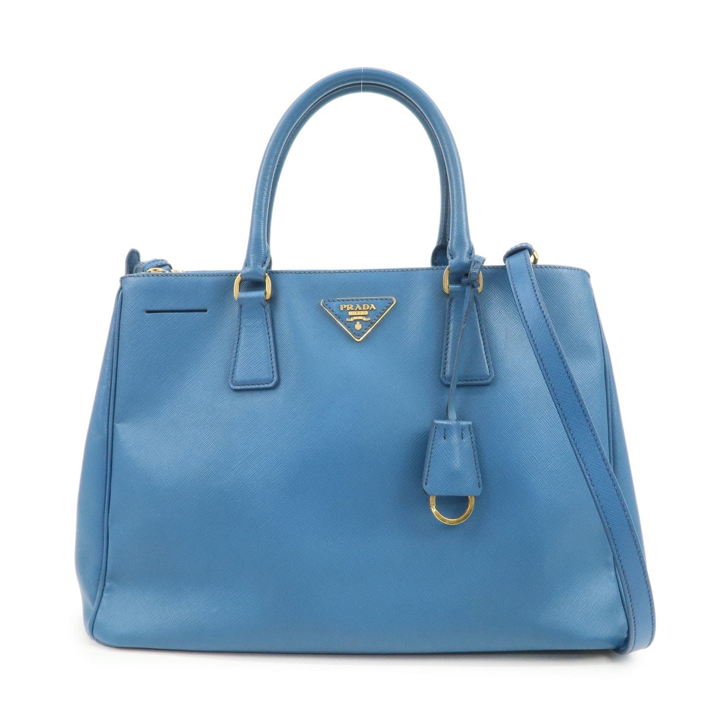 PRADA Galleria Saffiano Leather 2Way Bag Hand Bag Blue BN2274
