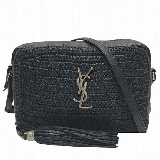 Saint Laurent Lou Raffia Shoulder Bag