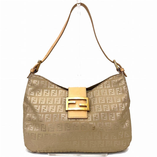 Fendi Canvas Leather Shoulder Bag