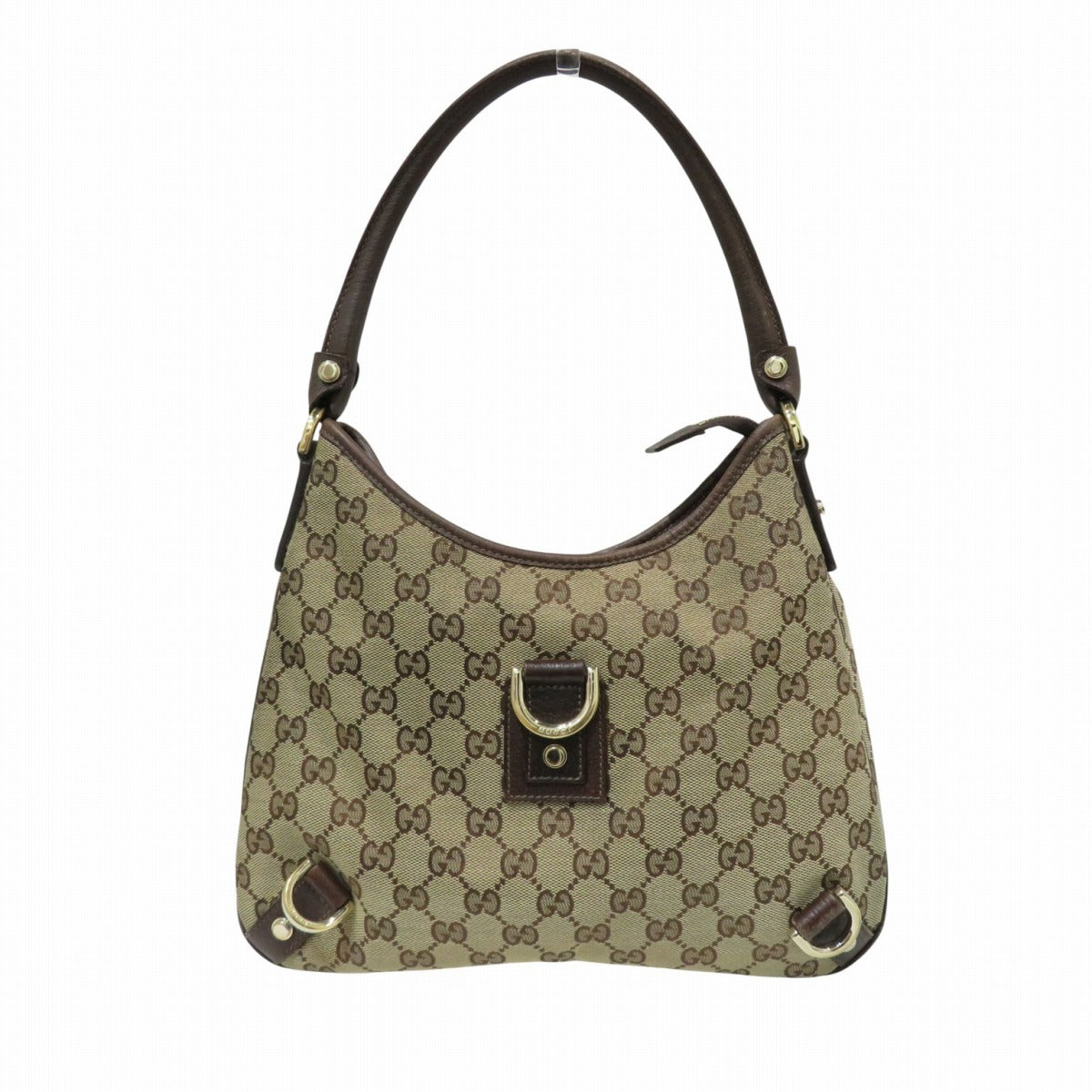 Gucci 130738 Canvas Leather Shoulder Bag