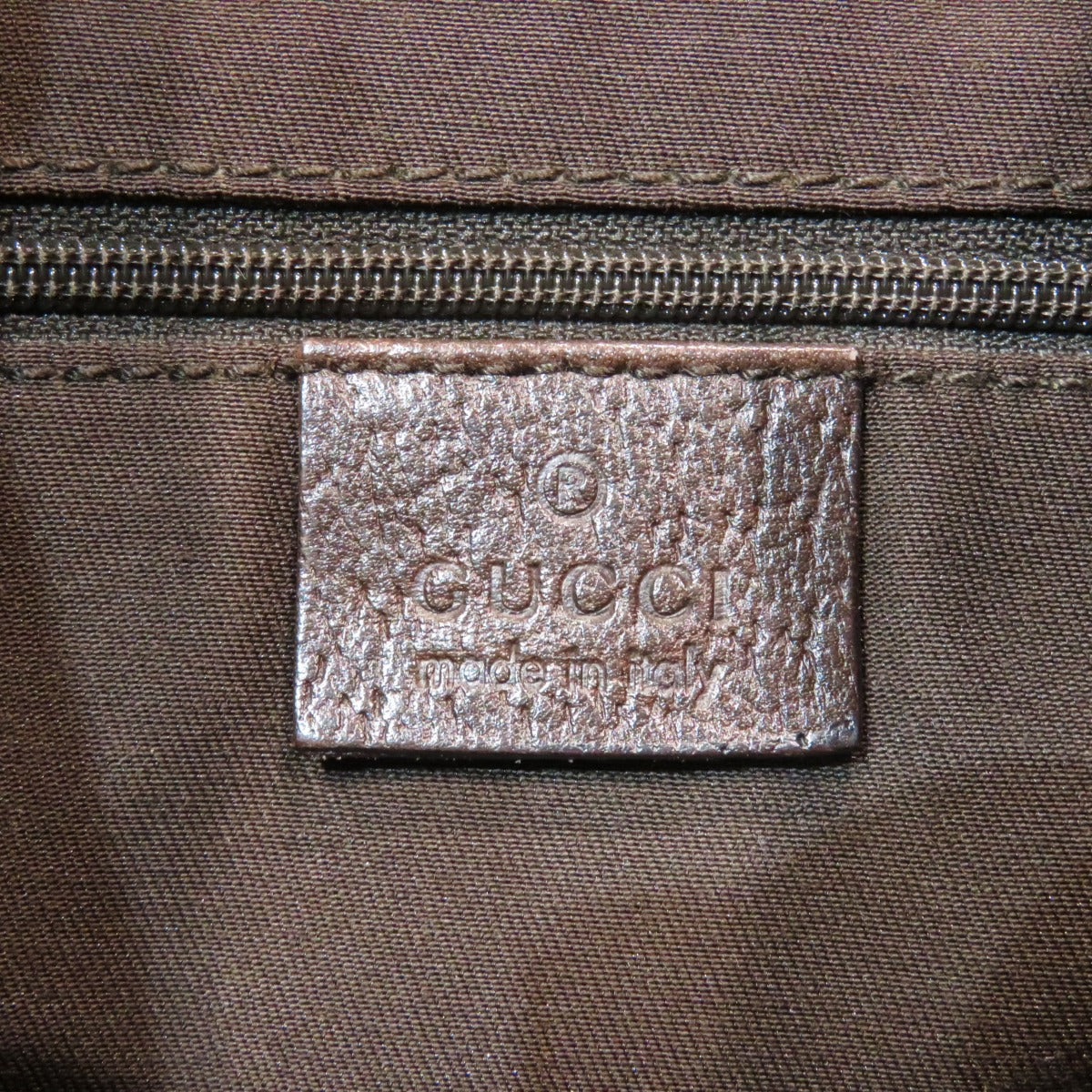 Gucci 130738 Canvas Leather Shoulder Bag