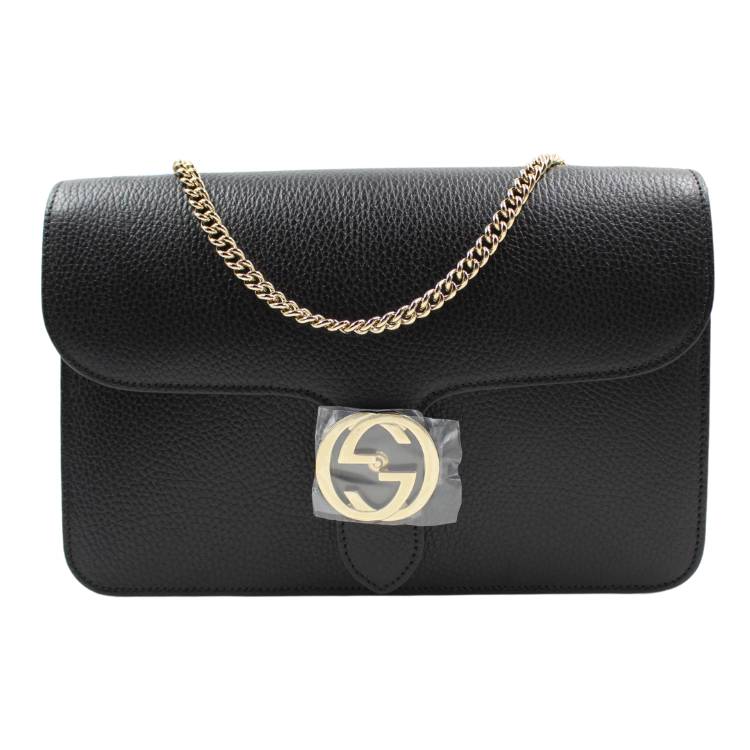 Gucci Interlocking G Leather Shoulder Bag Style 1