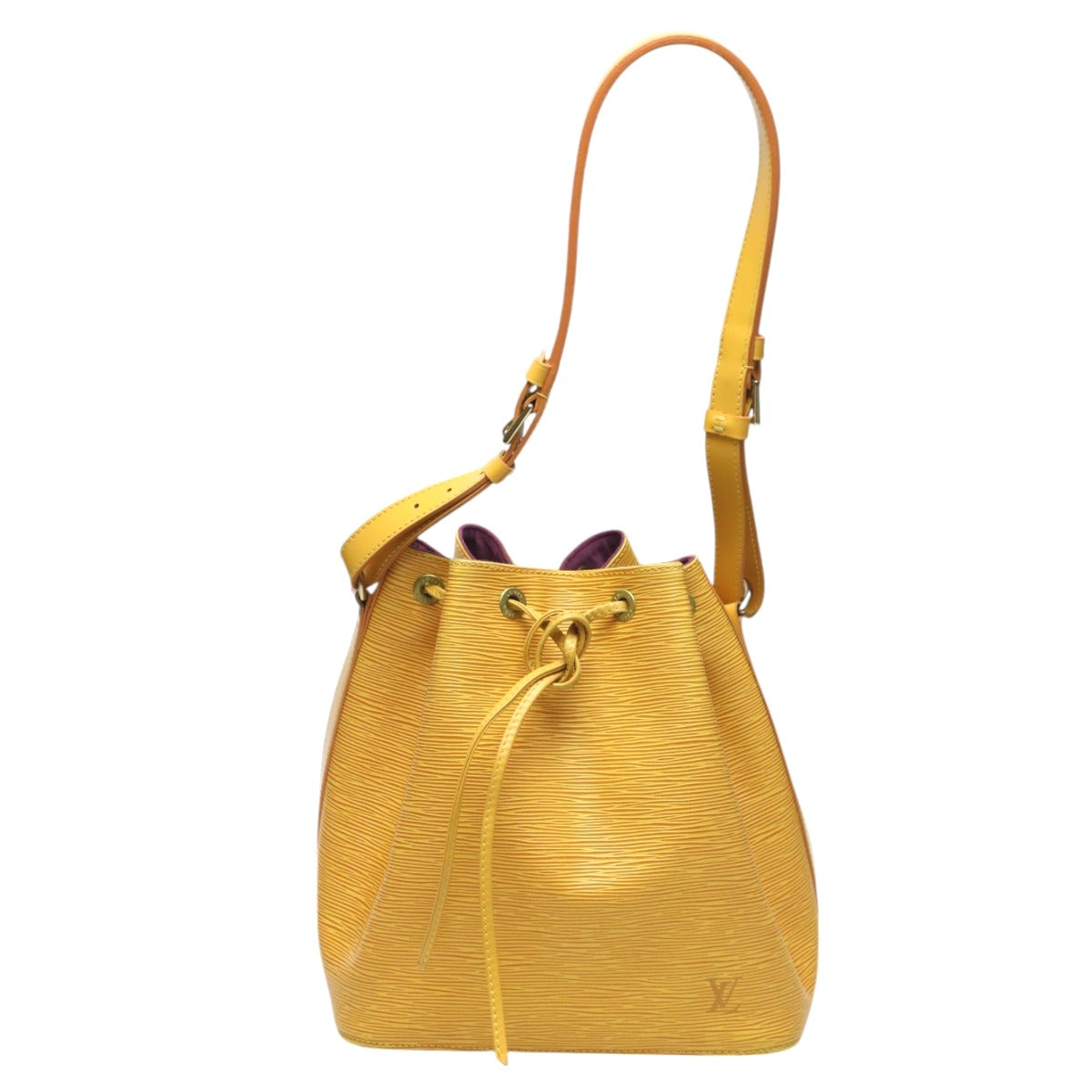 LOUIS VUITTON Shoulder Bag Epi Leather Tassiri Yellow Drawstring type Shoulder Bag Epi Petit Noe unisex(Unisex)