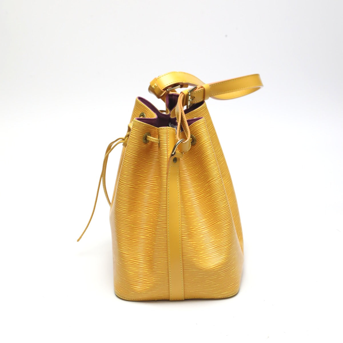 LOUIS VUITTON Shoulder Bag Epi Leather Tassiri Yellow Drawstring type Shoulder Bag Epi Petit Noe unisex(Unisex)