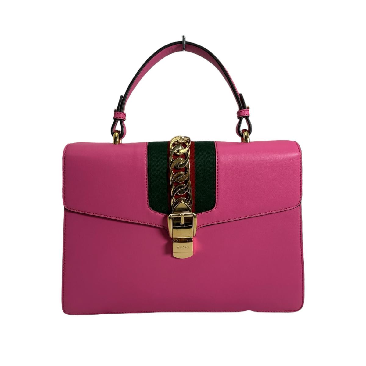 GUCCI Handbag 431665 leather pink bag Silvi