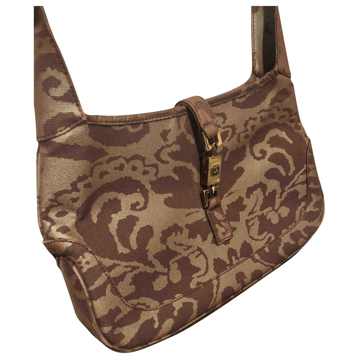 Gucci jackie burgundy cloth handbag