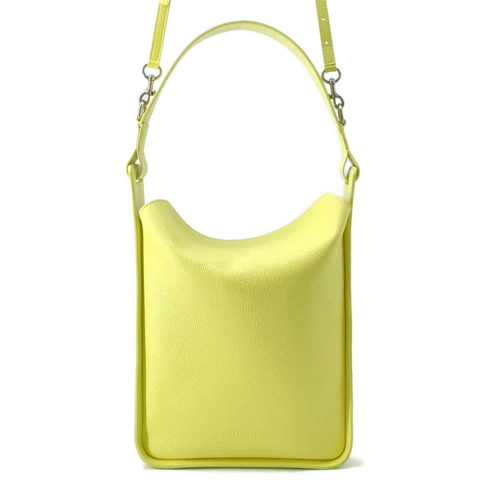 BALENCIAGA TOOL2.0 North South Shoulder Yellow659920 Leather Size Small