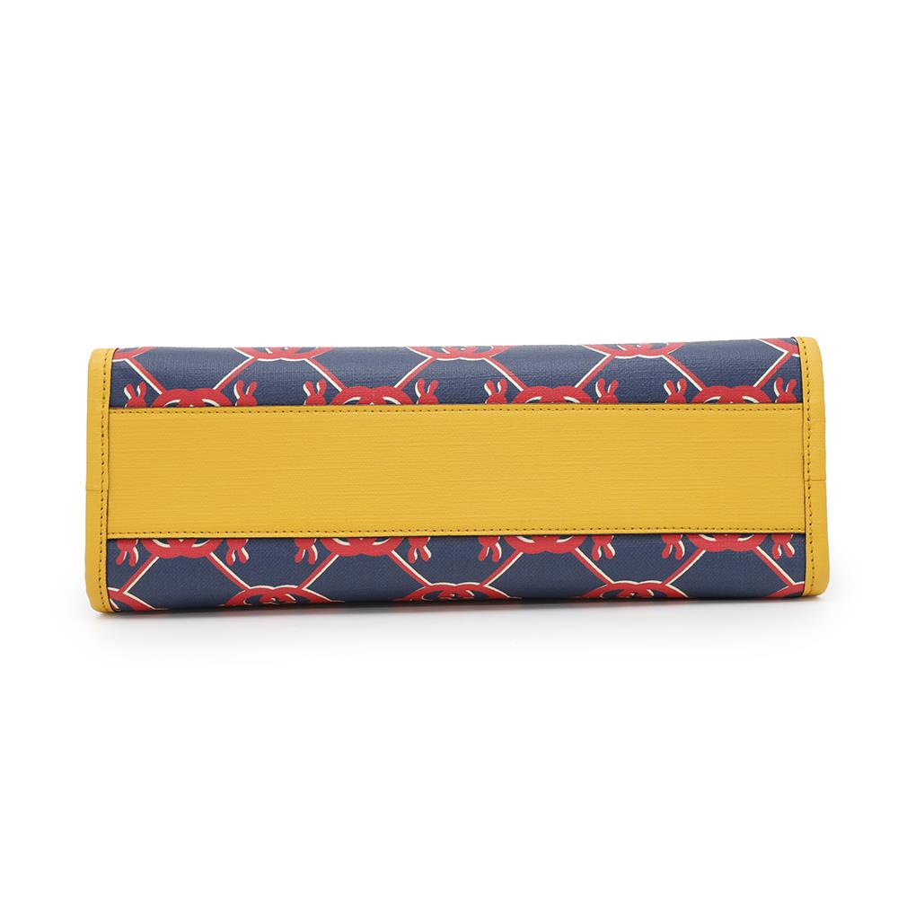 GUCCI Snail Children Tote Bag Children's Navy/Yellow/Red605614 PVC Coated Canvas Leather