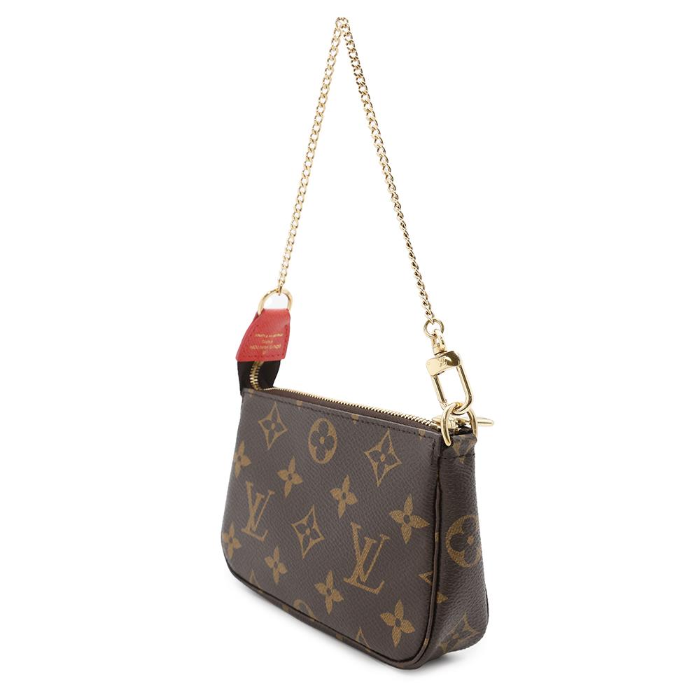 Designer Women's Crossbody Bag | LOUIS VUITTON Mini Pochette Accessoires BrownM41655 Monogram