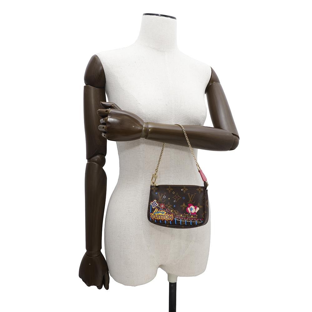 Designer Women's Crossbody Bag | LOUIS VUITTON Mini Pochette Accessoires Vivienne PinkM69752 Monogram