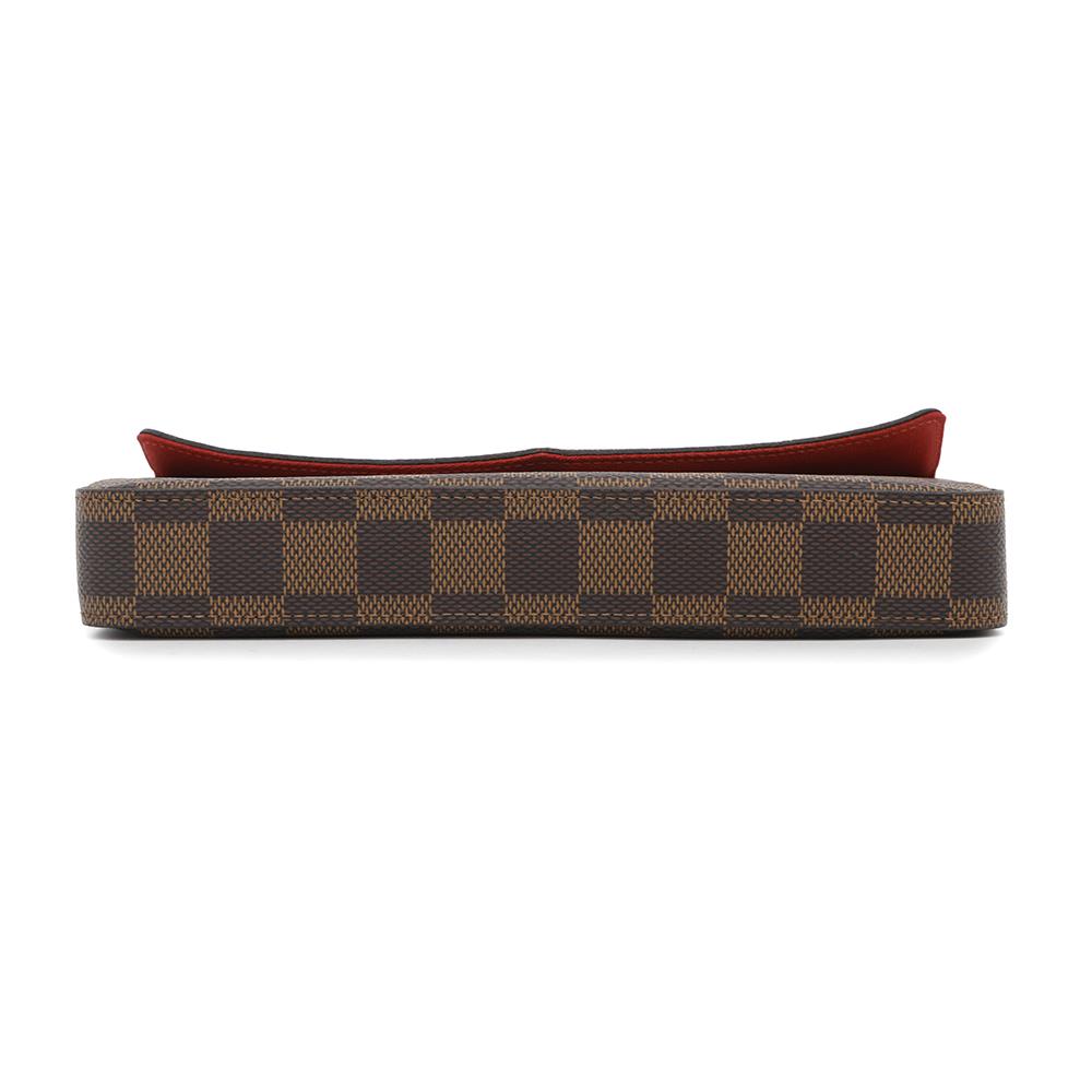 LOUIS VUITTON Felicie Pochette RedN63032 Damier Ebene Canvas