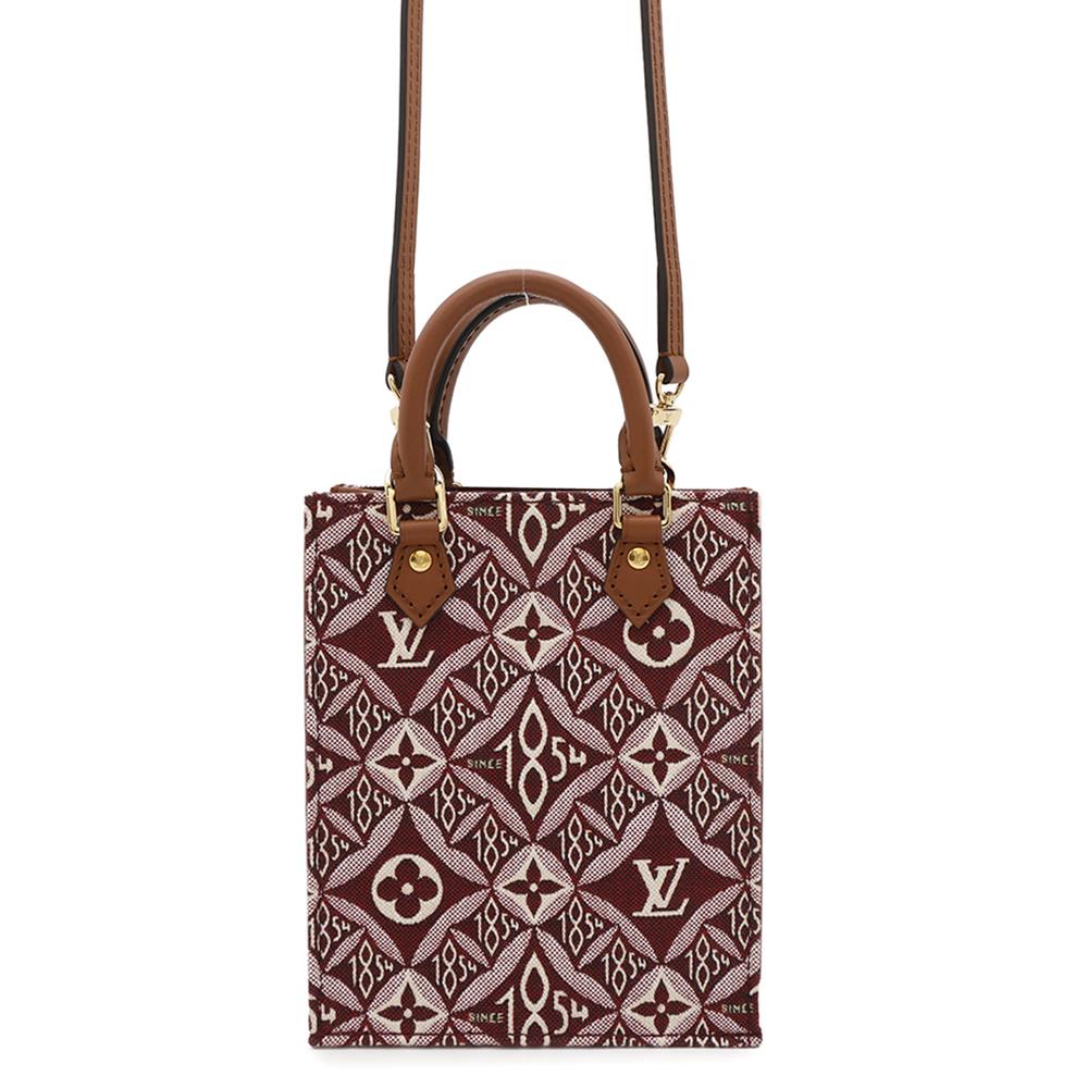 LOUIS VUITTON Petit Sac Plat BordeauxM69846 Monogram?Jacquard SINCE 1854