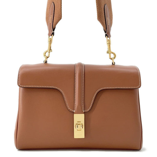 CELINE Teen Soft 16 (Season) Shoulder Tan196853CR4.04LU Calf Leather