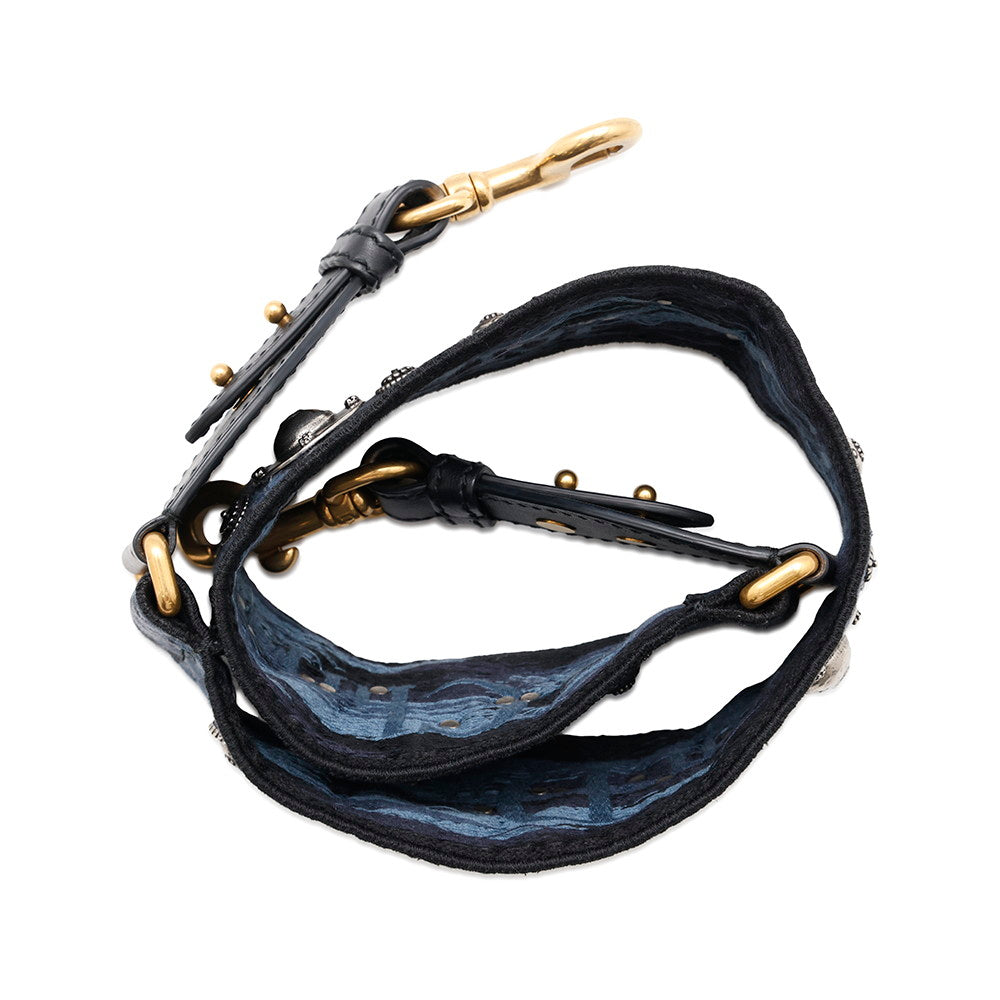 Dior Medallion Embroidery Shoulder Strap BlueAY5626W3 Canvas Leather