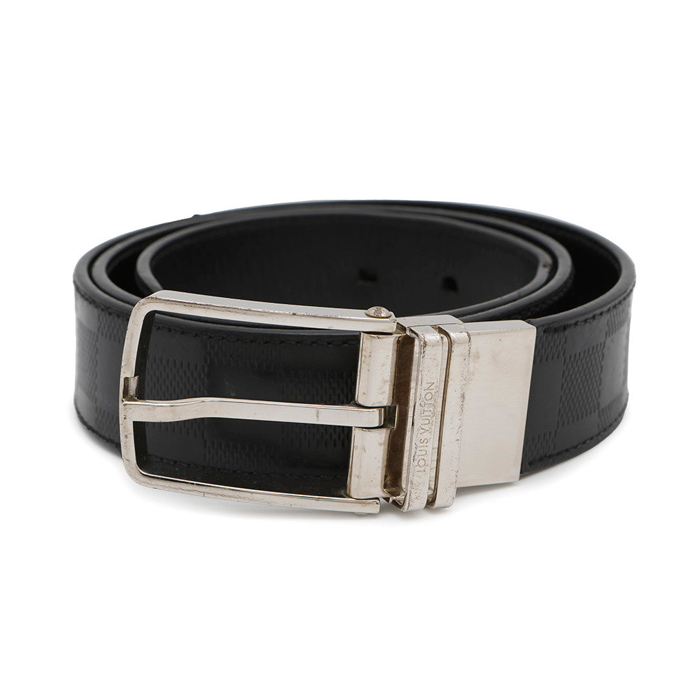 LOUIS VUITTON Belt?Boston Size 90 NoirM9674 Damier Infini Leather